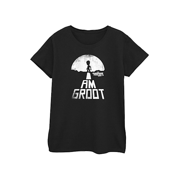 Guardians Of The Galaxy Dam/Kvinnor Jag Är Groot Bomull T-shirt Black L