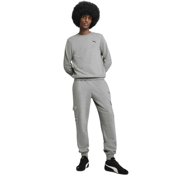 Puma Herr Fleece Logo Cargo Byxor M Grå Grey M
