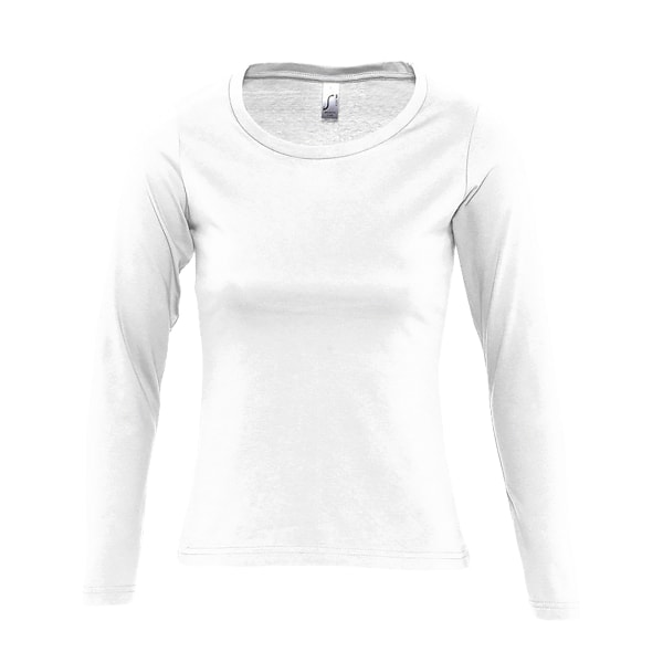 SOLS Majestic Långärmad T-shirt dam/dam S Vit White S