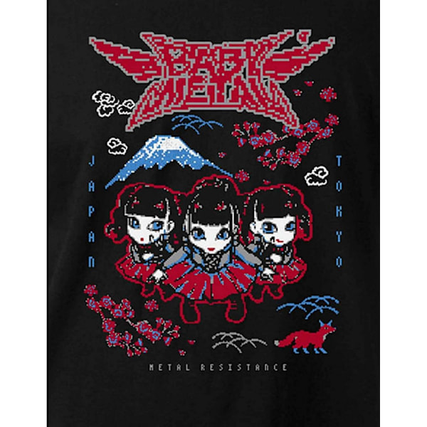 Babymetal Unisex Adult Pixel Tokyo T-Shirt S Svart Black S