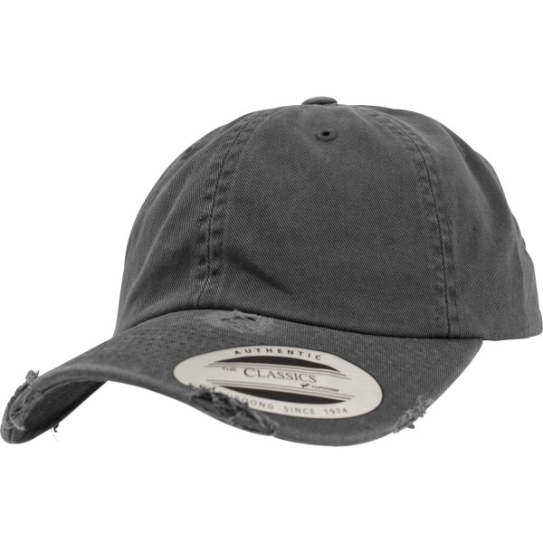 Flexfit By Yupoong Low Profile Destroyed Cap One Size Mörkgrå Dark Grey One Size