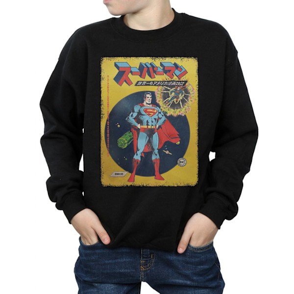 DC Comics Boys Superman International Cover Sweatshirt 5-6 år Black 5-6 Years