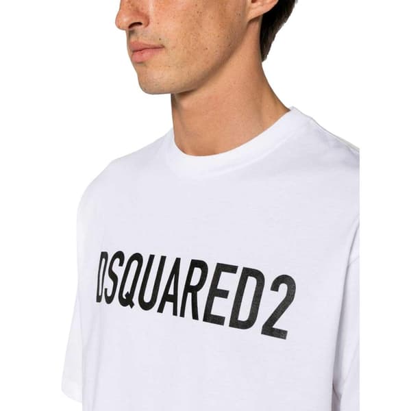DSquared2 Herr Logotyp T-shirt L Vit White L