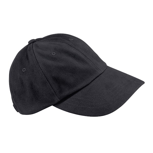 Beechfield Unisex Vuxen Tung Borstad Bomull Låg Profil Kepsen På Black One Size