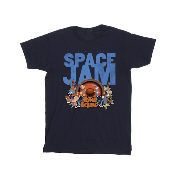 Space Jam: A New Legacy Girls Tune Squad Bomull T-shirt 3-4 år Navy Blue 3-4 Years