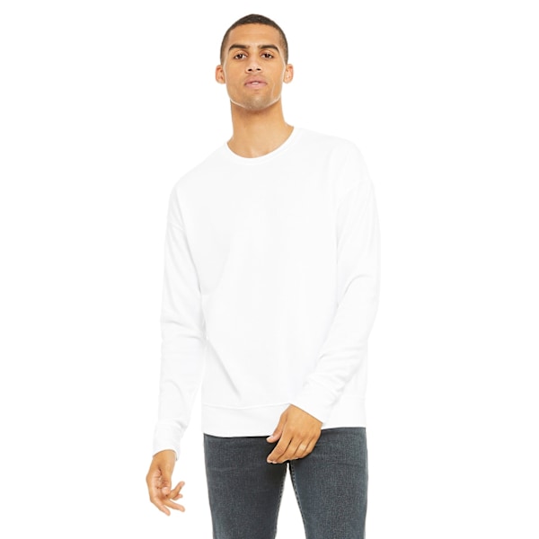 Bella + Canvas Unisex Drop Shoulder Sweatshirt M Vit White M