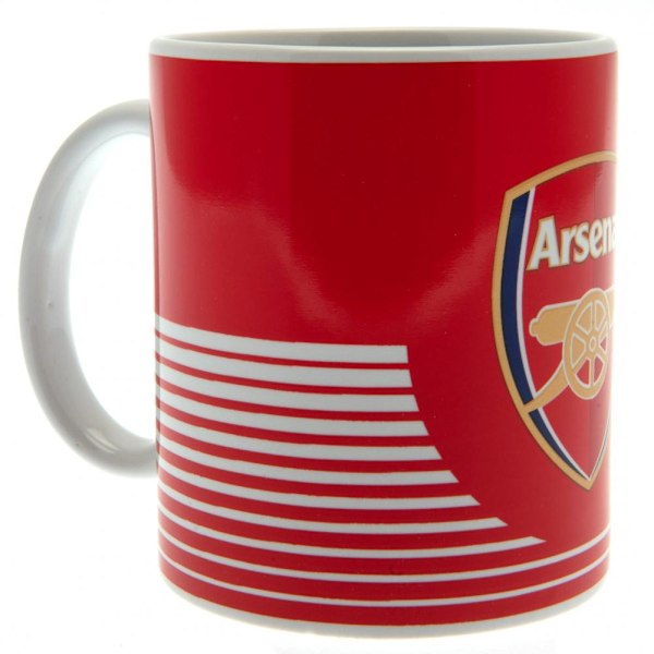 Arsenal FC Lines 325ml Mugg En Storlek Röd/Vit Red/White One Size