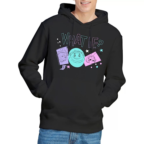 IF Herr What If Colour Pop Hoodie L Svart Black L