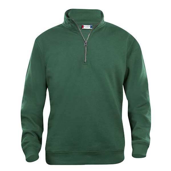 Clique Unisex Vuxen Basic Halv Zip Sweatshirt XS Flaskgön Bottle Green XS