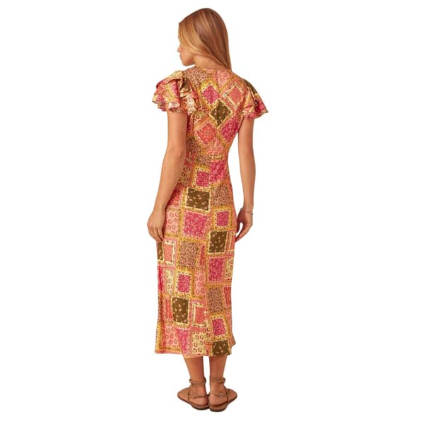 Nobody´s Child Dam Layla Blommig Patchwork V-ringad Midi Multicoloured 16 UK