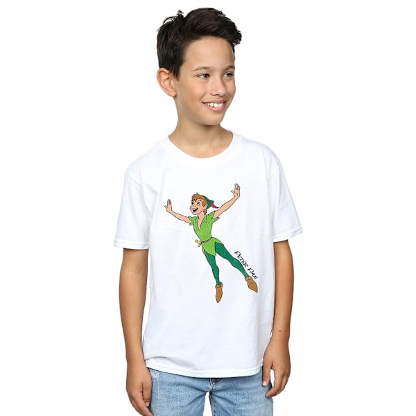 Peter Pan Boys Classic Flying Cotton T-Shirt 5-6 år Vit White 5-6 Years