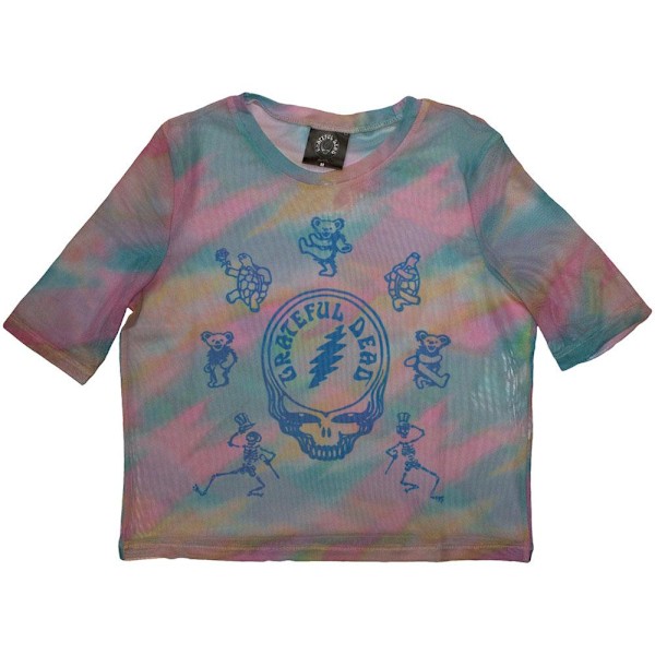 Grateful Dead Dam/Kvinnor Dead Egyptian Slash Crop Top M Ljus Light Blue M