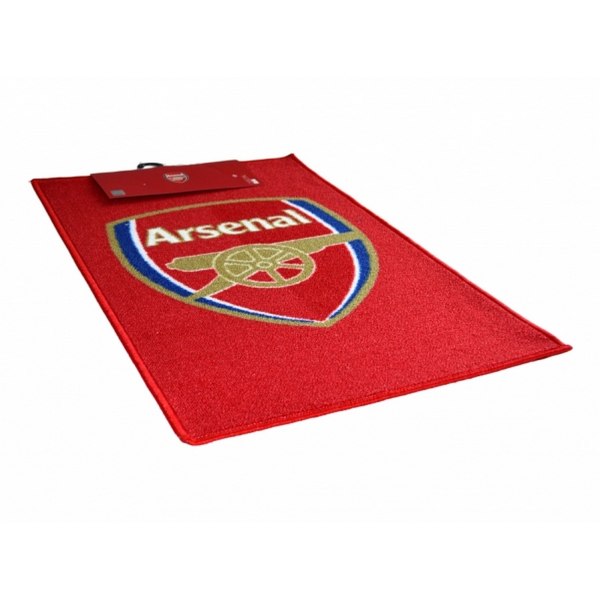 Arsenal FC Official Football Crest Rug One Size Röd/Guld Red/Gold One Size