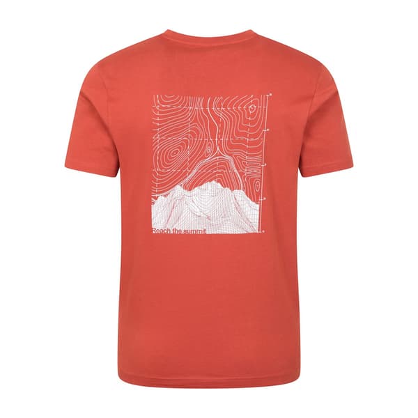 Mountain Warehouse Herr Conquer New Heights T-shirt i ekologisk bomull Rust M