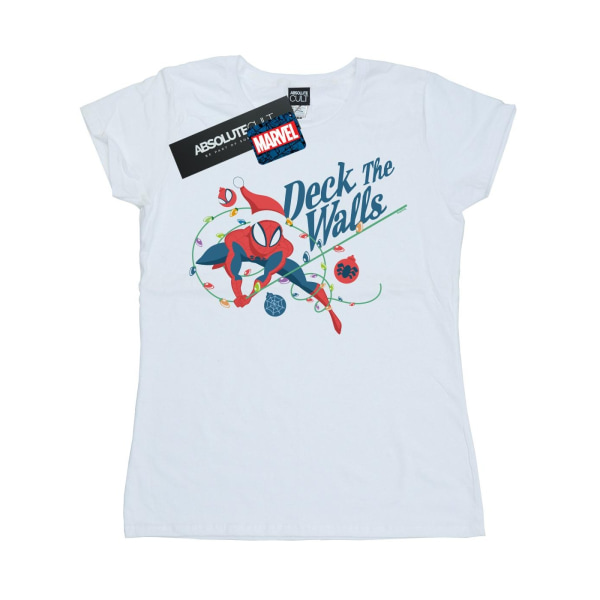 Marvel Womens/Ladies Spider-Man Deck The Walls T-shirt i bomull L White L