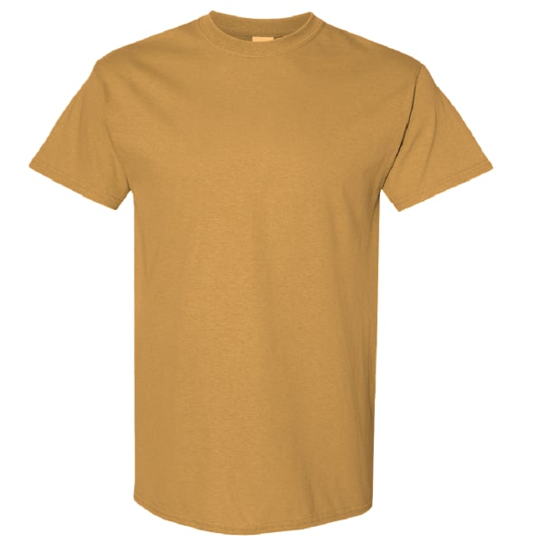 Gildan Herr kraftig bomull kortärmad T-shirt XL gammalt guld Old Gold XL