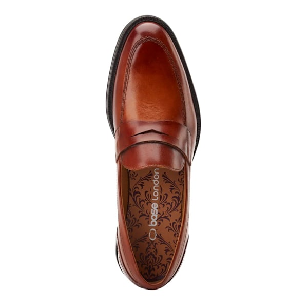 Base London Kennedy Läder Slip-on Loafers för Män 11 UK Bränd Ta Burnt Tan 11 UK
