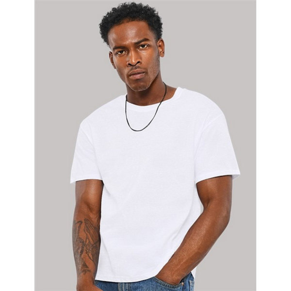 Casual Classic Mens Ringspun Tee 4XL Vit White 4XL