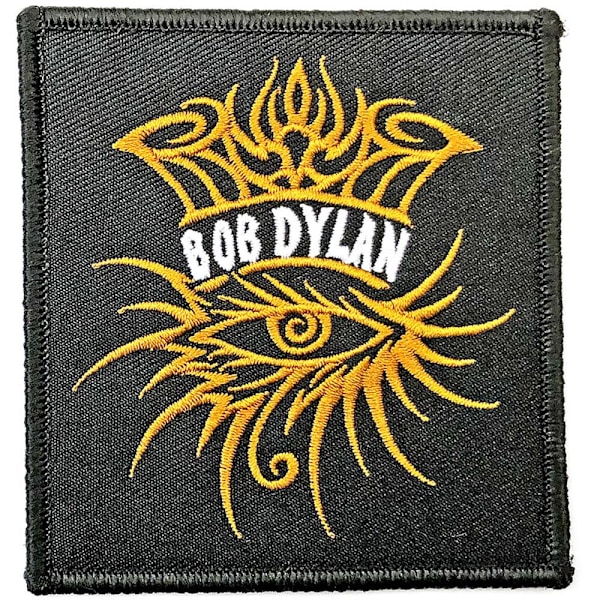 Bob Dylan Eye Icon vävd strykjärnsmärke One Size Svart/Gul Black/Yellow One Size
