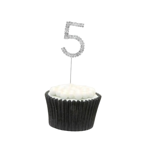 Apac Rhinestone 5th Birthday Cake Topper One Size Silver/Clear Silver/Clear One Size