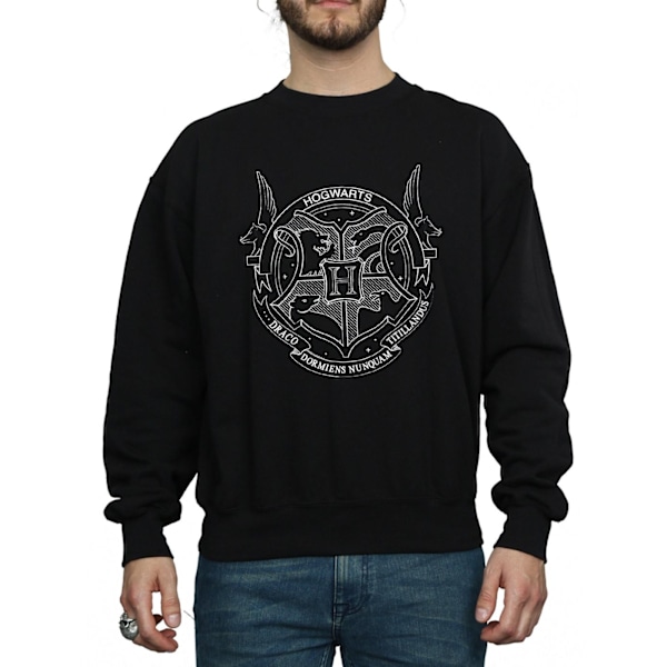 Harry Potter Herr Hogwarts Sigill Sweatshirt M Svart Black M