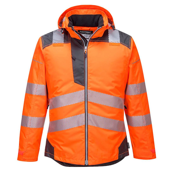 Portwest PW3 Hi-Vis Vinterjacka för män M Orange/Grå Orange/Grey M