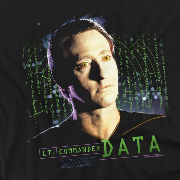 Star Trek Herr Data T-Shirt M Svart Black M