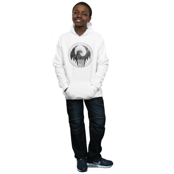 Fantastic Beasts Boys Distressed Magical Congress Hoodie 12-13 White 12-13 Years