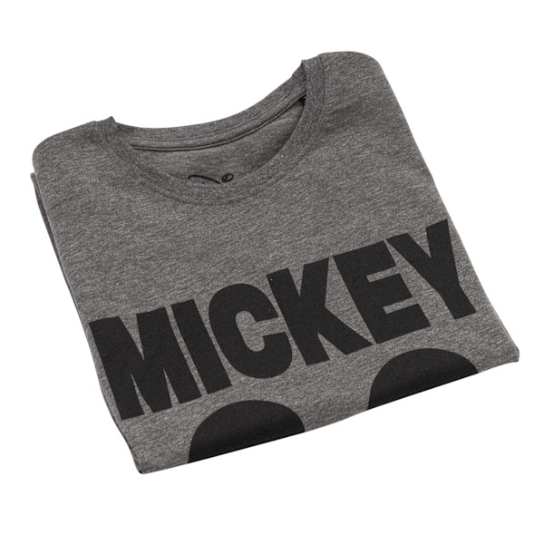 Disney Dam/Kvinnor Mickey Mouse Ansikte T-shirt L Kolgrå Charcoal Grey L