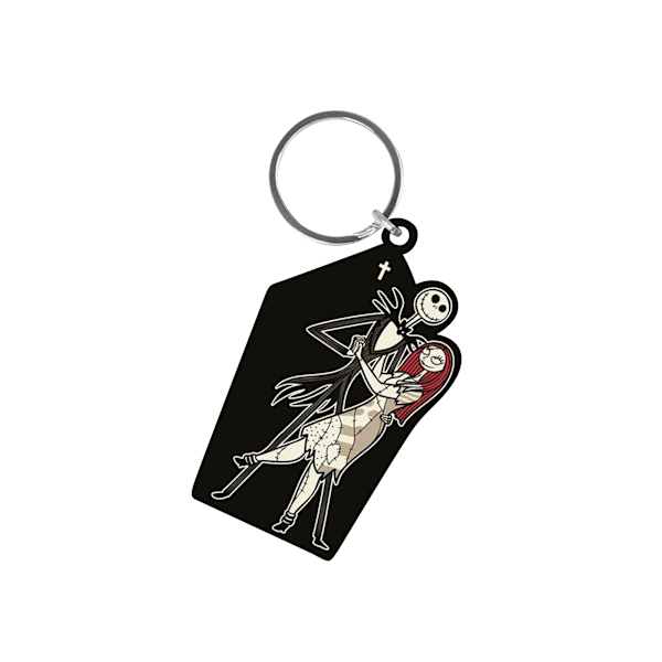 Nightmare Before Christmas Kista Jack och Sally Nyckelring En Storlek Black/White/Red One Size