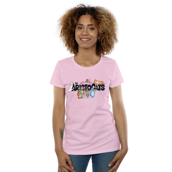 Disney Dam/Dam Aristocats logotyp bomull T-shirt XL Baby Pin Baby Pink XL