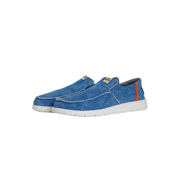 Weird Fish Herr Shoal Tvättade Canvas Slip-on Lätta Skor 1 Denim 10 UK