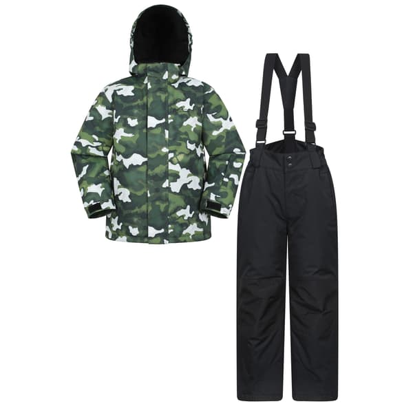 Mountain Warehouse Barn/Kids Tryckt Skidjacka Set 3-4 År Dark Khaki 3-4 Years