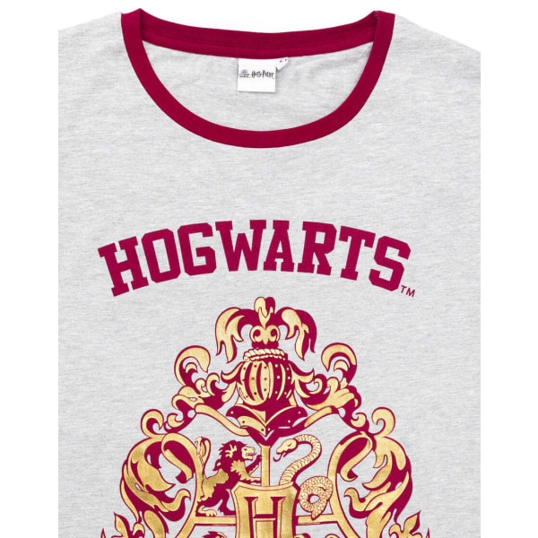 Harry Potter Dam/Dam Hogwarts Crest Kort Pyjamas Set S Gr Grey/Red S