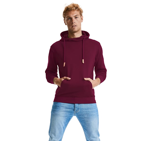 Russell Vuxen Unisex Ren Ekologisk Hög Krage Luva Tröja Burgundy M