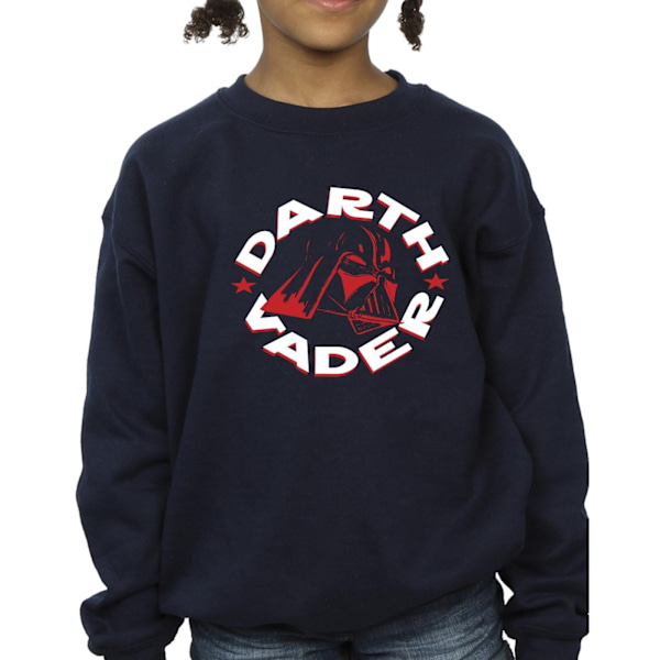 Star Wars Darth Vader Badge Sweatshirt för flickor 5-6 år Marinblå Navy Blue 5-6 Years