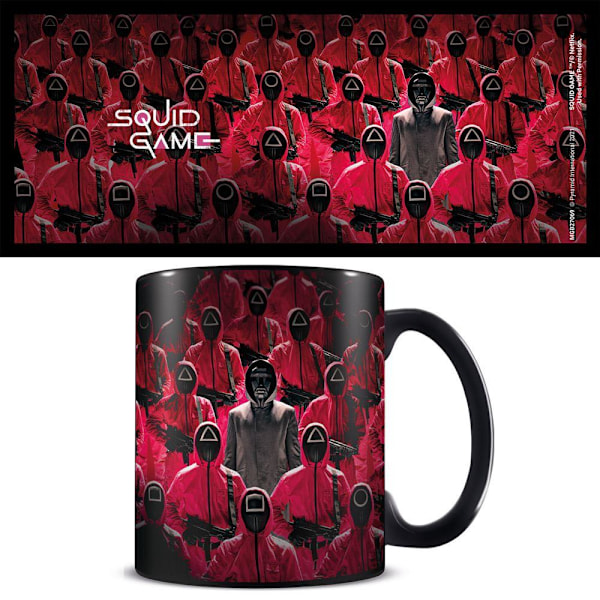 Squid Game Guards Mugg 12cm x 8.7cm x 10.5cm Svart/Rosa Black/Pink 12cm x 8.7cm x 10.5cm