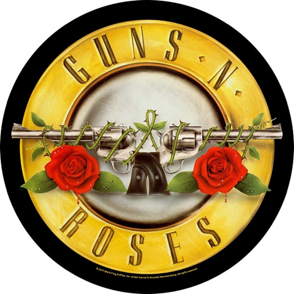 Guns N Roses Bullet Logo Patch One Size Guld/Svart/Silver Gold/Black/Silver One Size