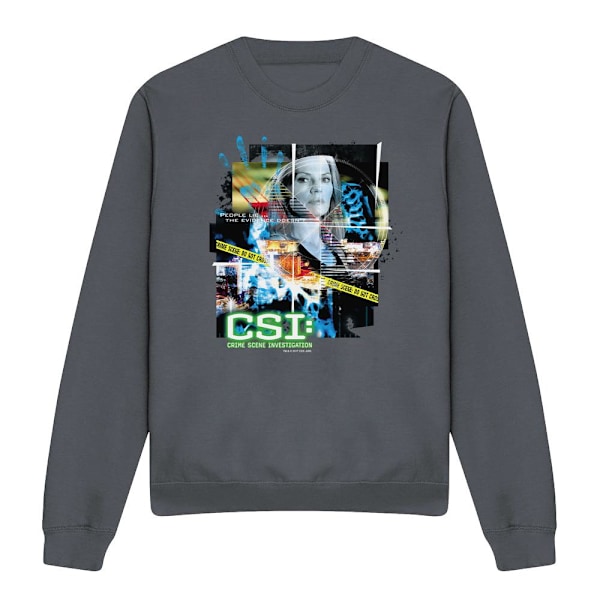 CSI Unisex Vuxen Evidence Collage Sweatshirt L Charcoal Charcoal L