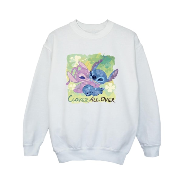 Disney Boys Lilo And Stitch St Patrick´s Day Clover Sweatshirt White 5-6 Years