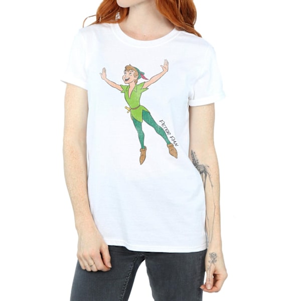 Peter Pan Dam/Dam Classic Flying Cotton Boyfriend T-Shirt White 3XL