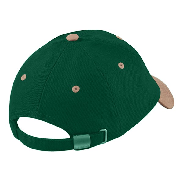 Beechfield Unisex Lågprofil Tung Borstad Bomulls Basebollkeps Forest/Taupe One Size