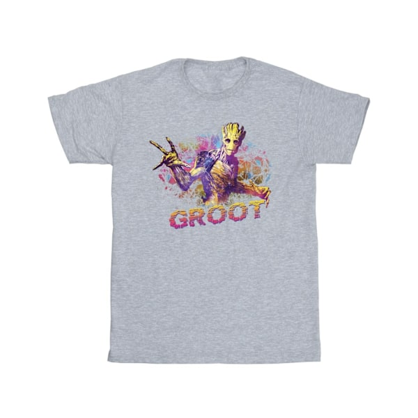 Marvel Herr Guardians Of The Galaxy Abstrakt Groot T-shirt M Sp Sports Grey M