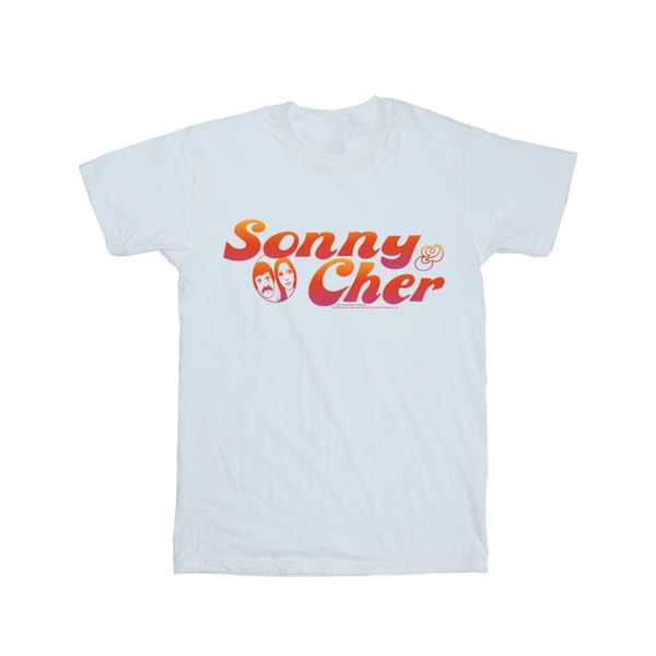 Sonny & Cher Herr Gradient Logo T-Shirt 4XL Vit White 4XL