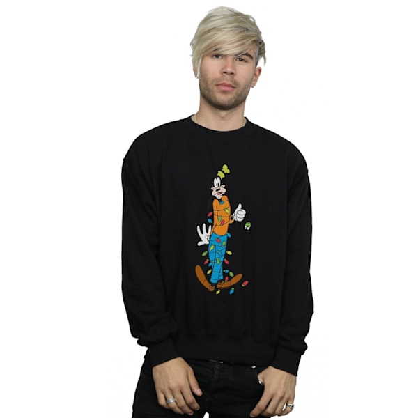 Disney Goofy Julbelysning Sweatshirt XXL Svart Black XXL