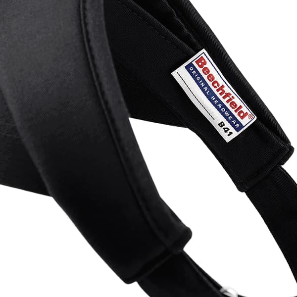 Beechfield Unisex Sports Visor i Svart, One Size Black One Size