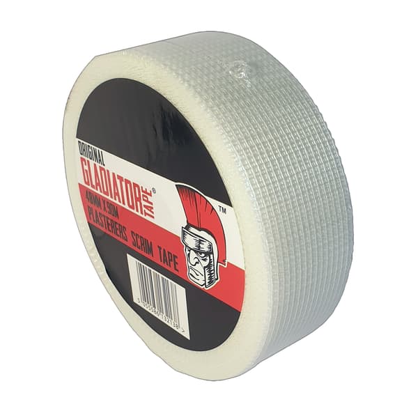 Gladiator putsarvävstejp (förpackning med 36) 90m x 4.8cm vit White 90m x 4.8cm