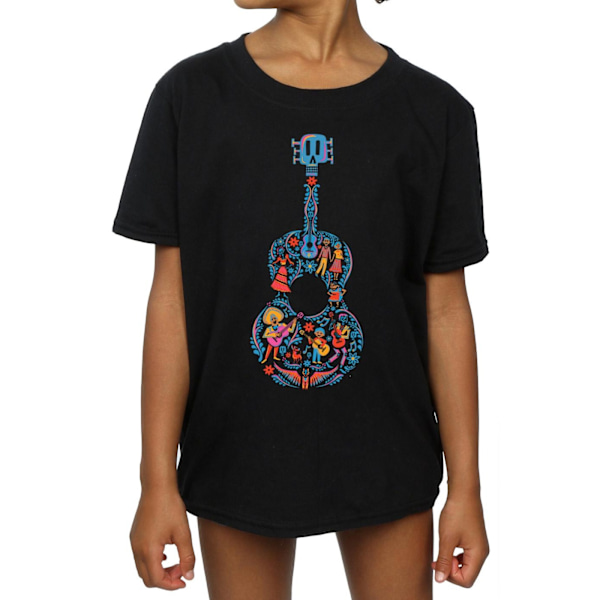 Coco Flickor Gitarr Bomulls T-shirt 9-11 År Svart Black 9-11 Years