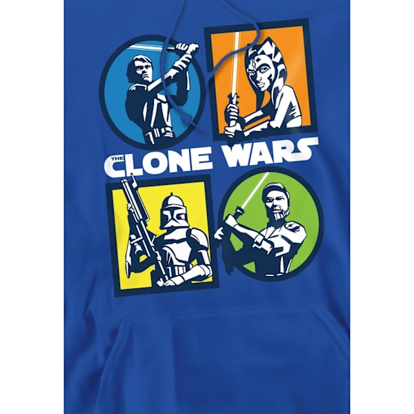 Star Wars: The Clone Wars Herr Grid Hoodie M Kungsblå Royal Blue M