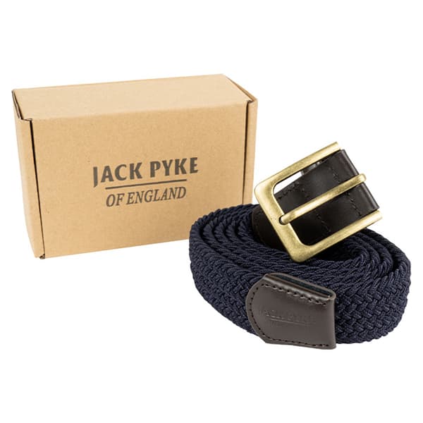 Jack Pyke Herr Countryman Läderkant Elastiskt Midjebälte O Navy One Size